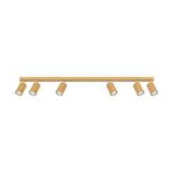 Deckenstrahler Karbon, goldfarben, Länge 117 cm, Alu, 6-flg.