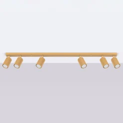 Deckenstrahler Karbon, goldfarben, Länge 117 cm, Alu, 6-flg.