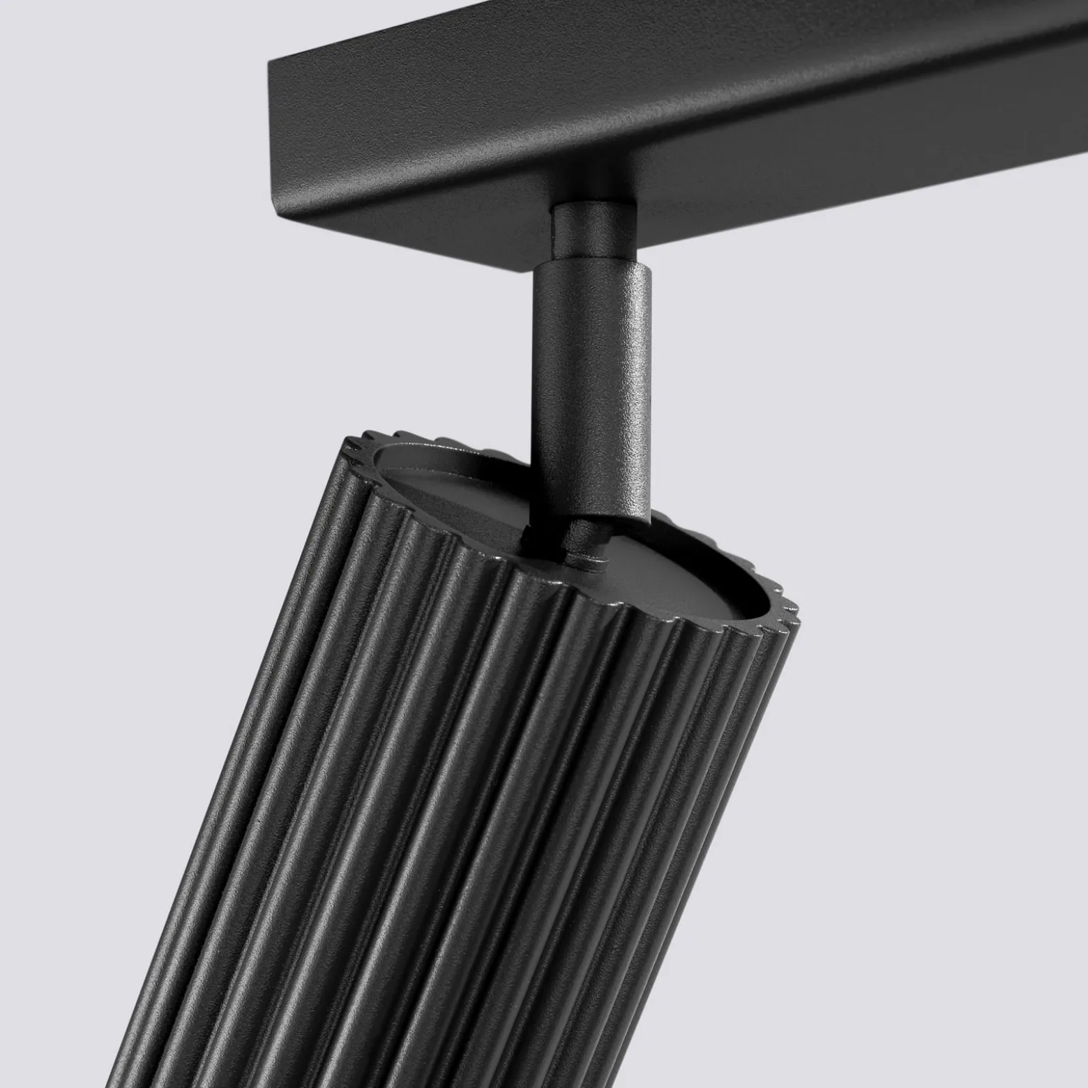 Deckenstrahler Karbon, schwarz, Länge 117 cm, Alu, 6-flg.