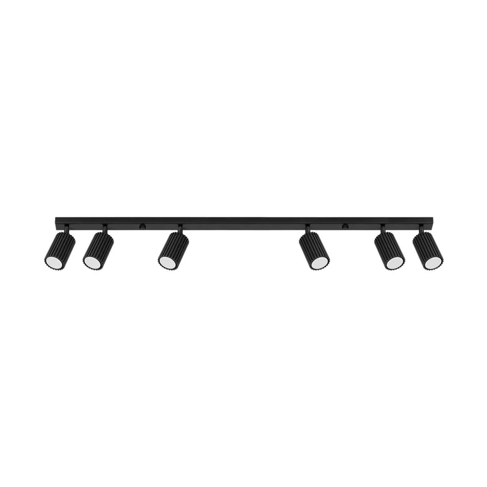 Deckenstrahler Karbon, schwarz, Länge 117 cm, Alu, 6-flg.