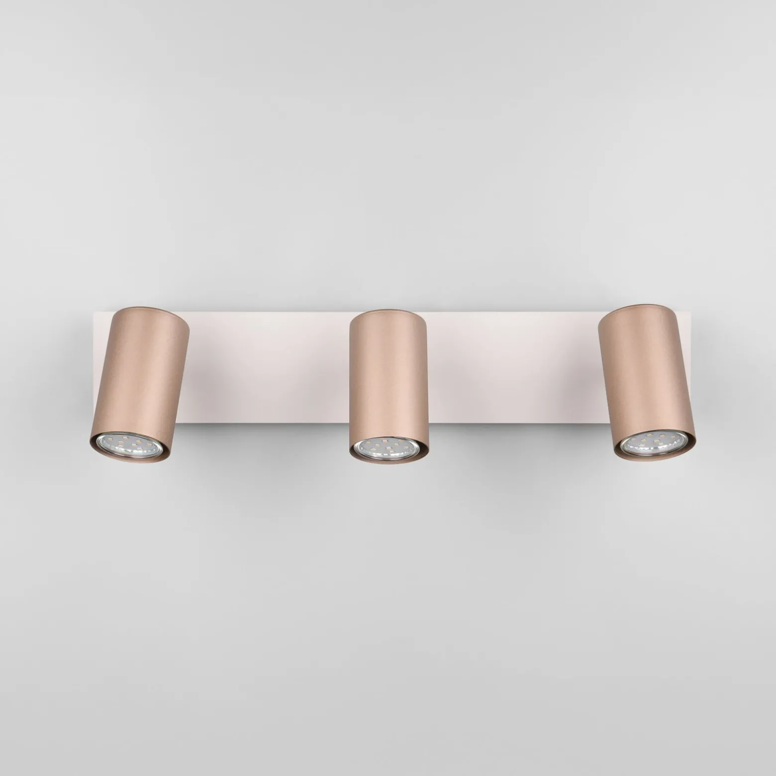 Deckenstrahler Marley braun/hellgrau 48 x 9 cm 3-flg. Metall