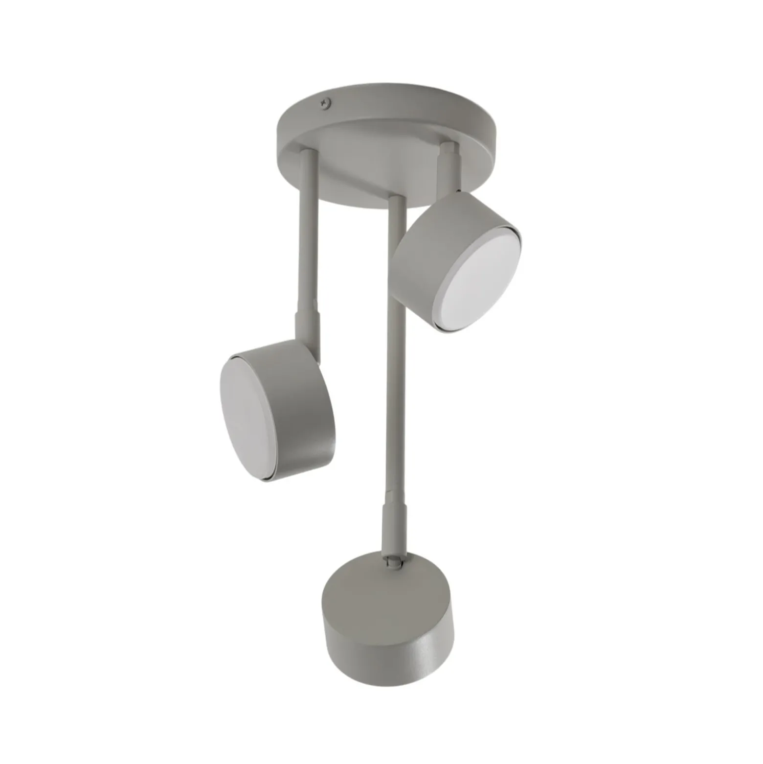 Deckenstrahler Nemo, 3-fl., grau-beige, beweglich, GX53