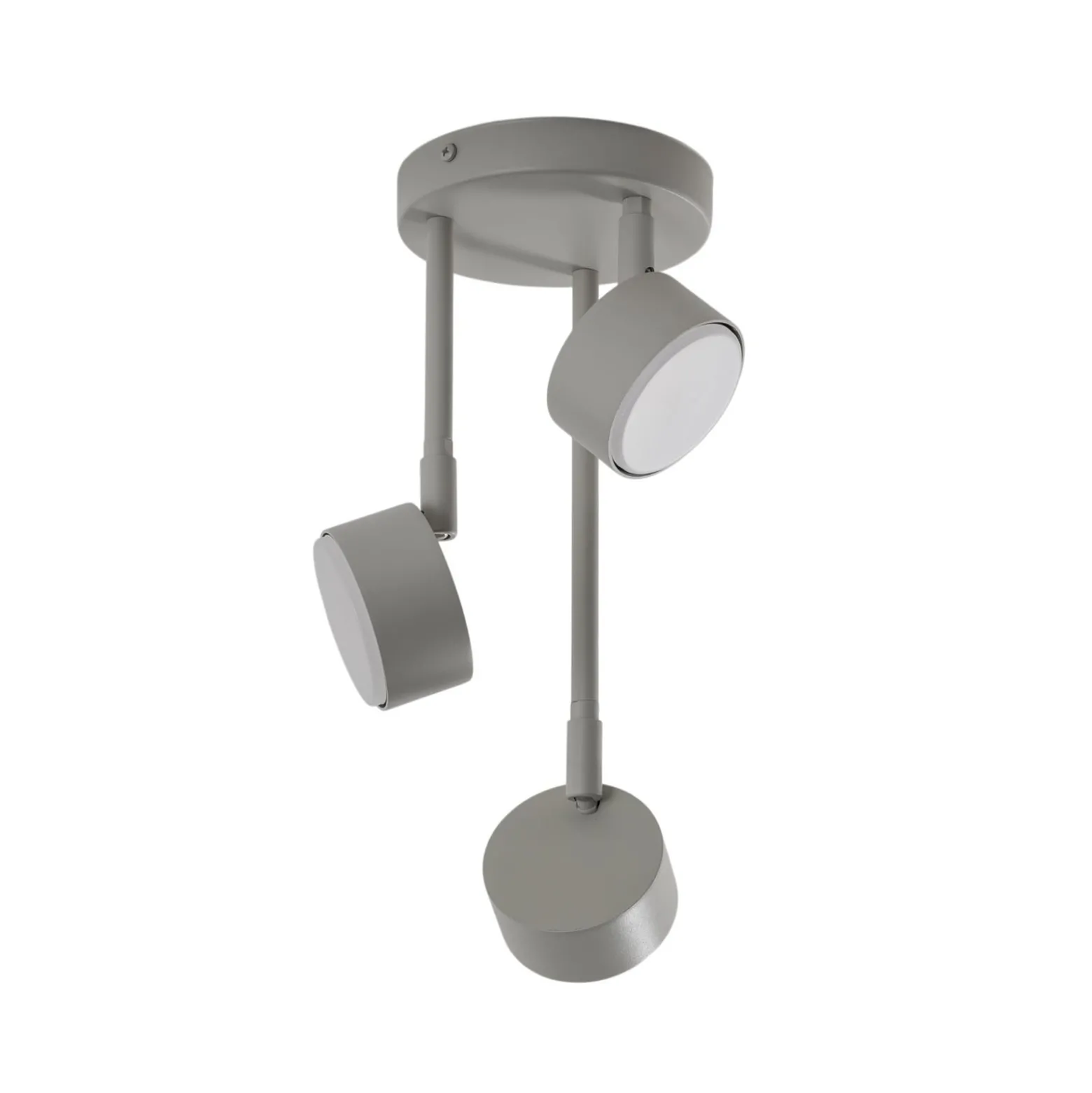 Deckenstrahler Nemo, 3-fl., grau-beige, beweglich, GX53