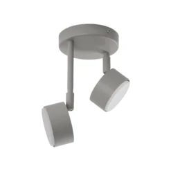Deckenstrahler Nemo, 2-fl., grau-beige, beweglich, GX53