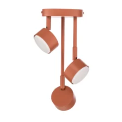 Deckenstrahler Nemo, 3-fl., rot, beweglich, GX53