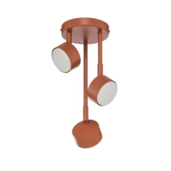 Deckenstrahler Nemo, 3-fl., rot, beweglich, GX53
