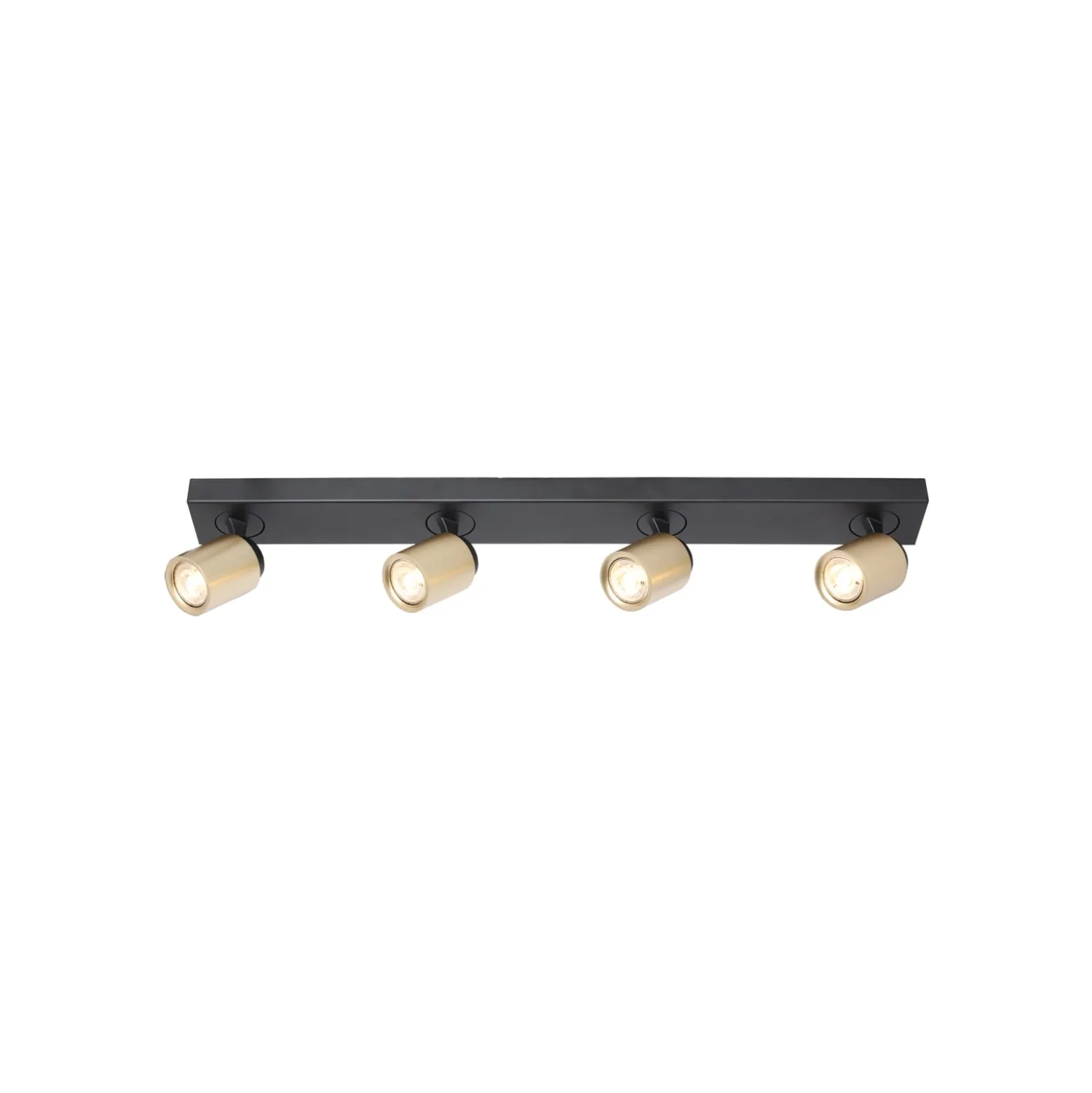 Deckenstrahler Razza, schwarz/gold, Länge 82 cm, 4-flg.
