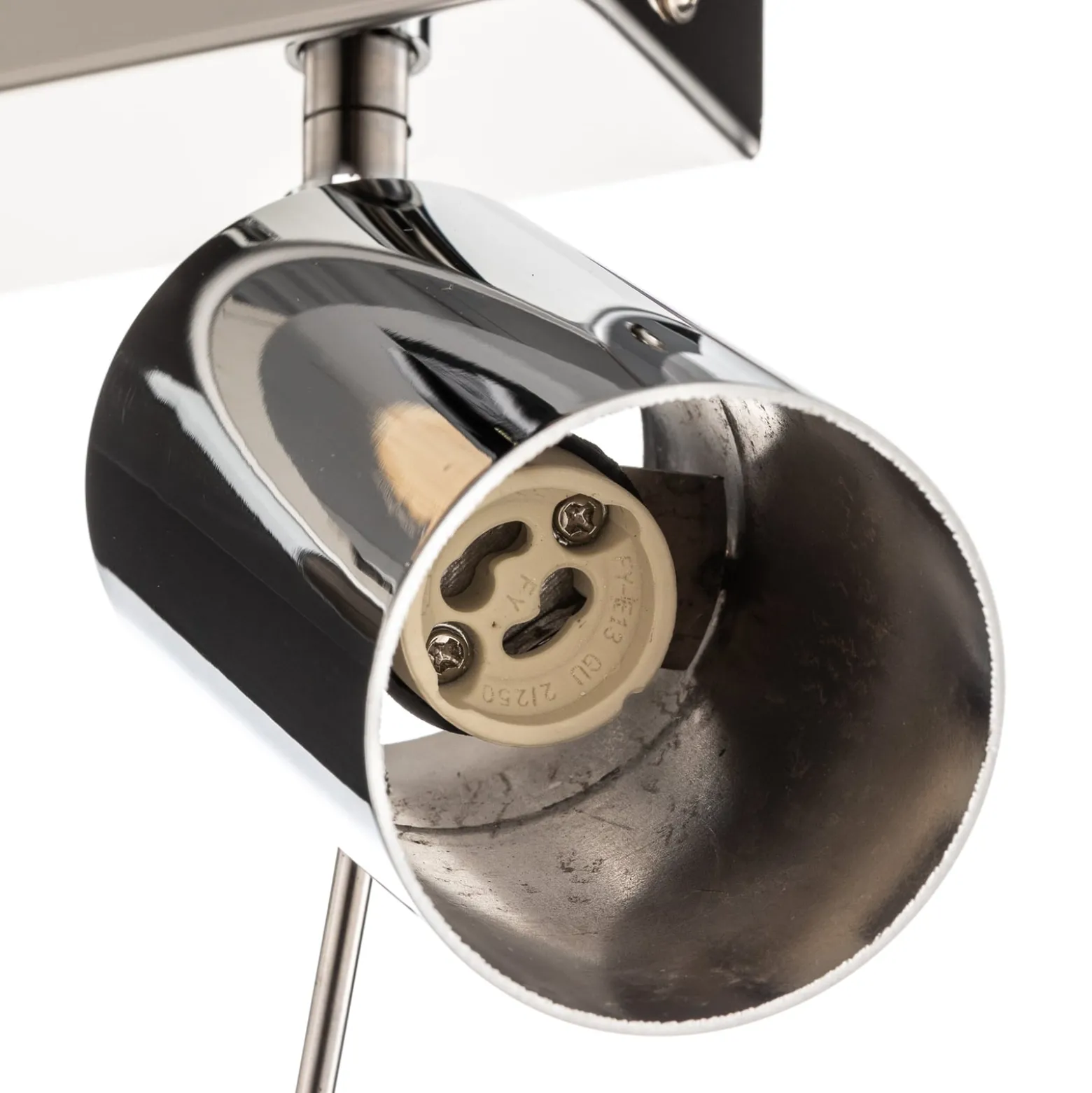 Deckenstrahler Round, chrom, zweiflammig