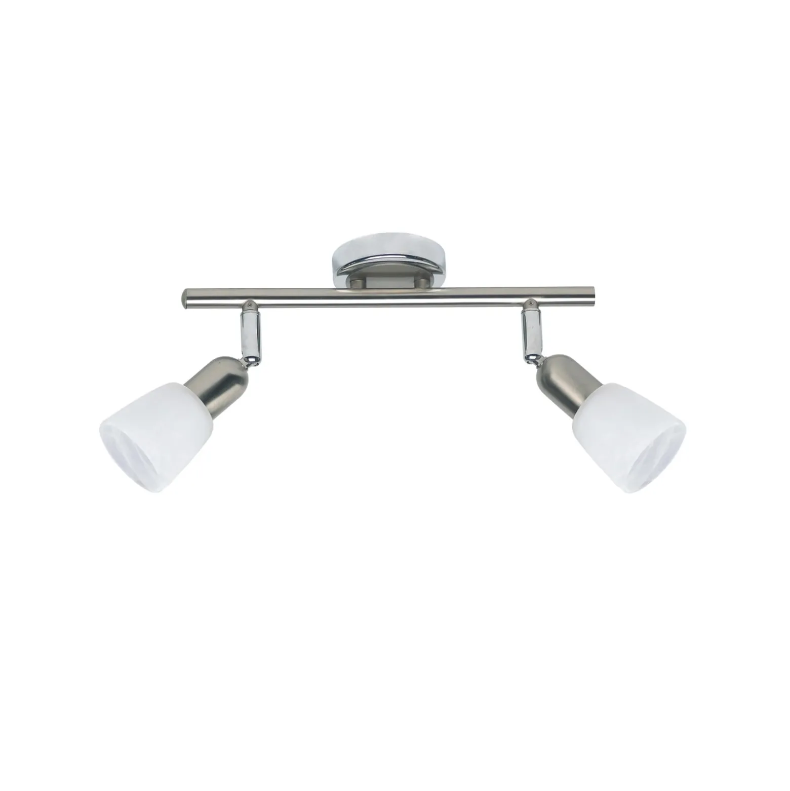 Deckenstrahler Sofia, eisen/chrom/weiß, Länge 33 cm, 2-flg.