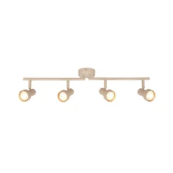Deckenstrahler Tapp, beige, Länge 61 cm, 4-flg., Metall GU10