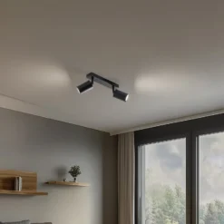 Deckenstrahler Zoom, 2-flammig, schwarz