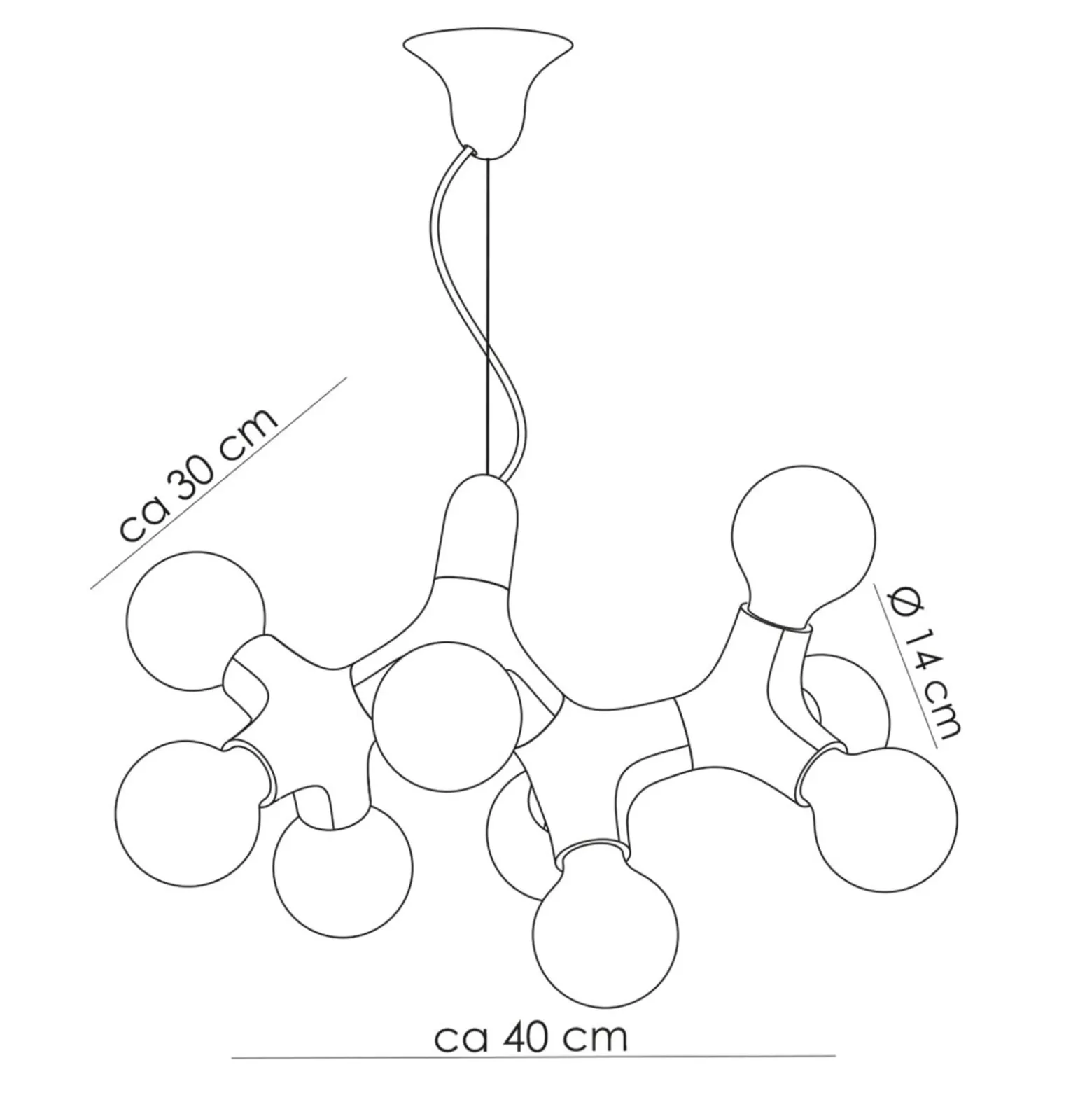 DNA Designer-Pendelleuchte QUATTRO-9.2, kupfer