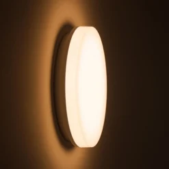 DOTLUX LED-Deckenlampe SURFACE, Ø 30 cm, weiß, PC, CCT, IP54