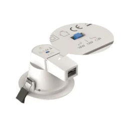 DOTLUX LED-Einbaudownlight CIRCLEugr, 13 W, Ø 14,5 cm, CCT