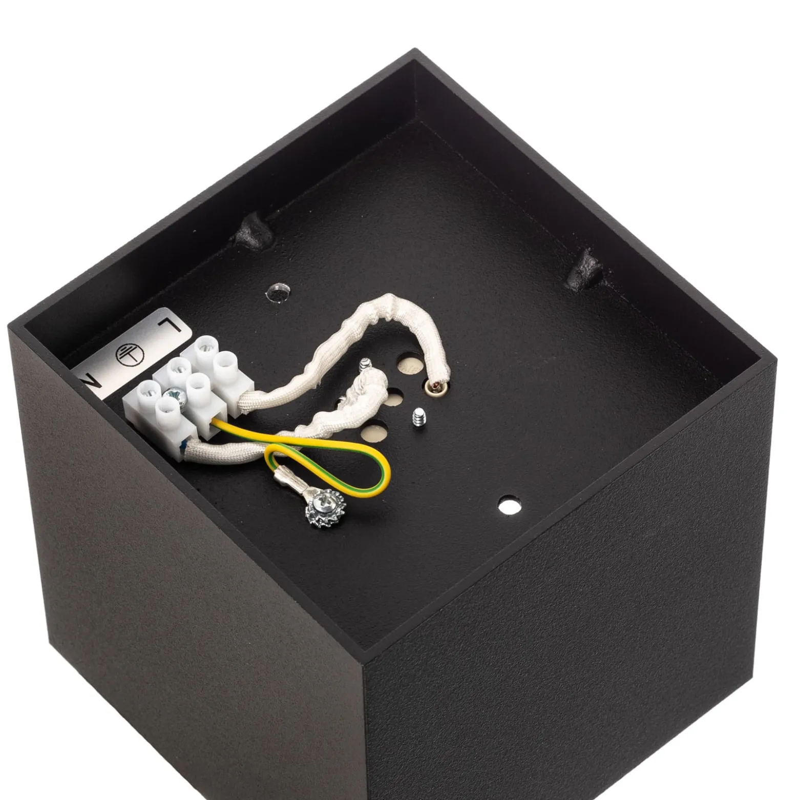 Downlight Cobble in eckiger Form, schwarz