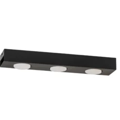 Downlight Ian in Schwarz, dreiflammig