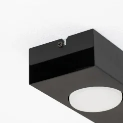 Downlight Ian in Schwarz, dreiflammig