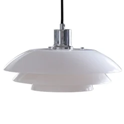 Dyberg Larsen DL31 Hängeleuchte Glasschirm chrom