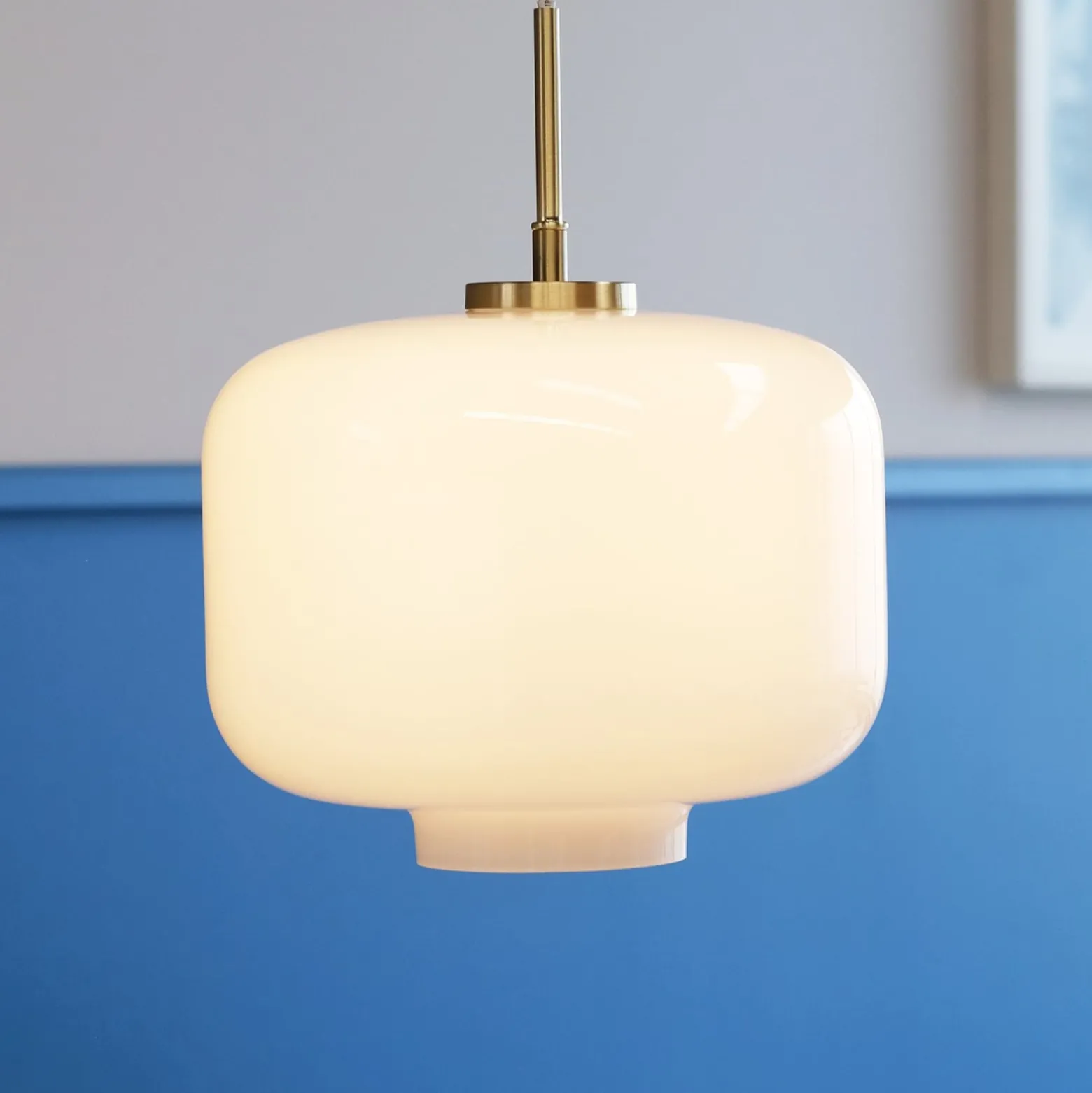 Dyberg Larsen Hängelampe Arp, messingfarben, Glas, Ø 30 cm