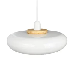 Dyberg Larsen Hängelampe Planet, weiß, Ø 40 cm, Metall