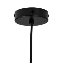 Dyberg Larsen Hängelampe Princess, opal/schwarz, Ø 28 cm