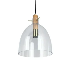Dyberg Larsen Pendellampe Bistro, Ø 30 cm, transparent, Glas