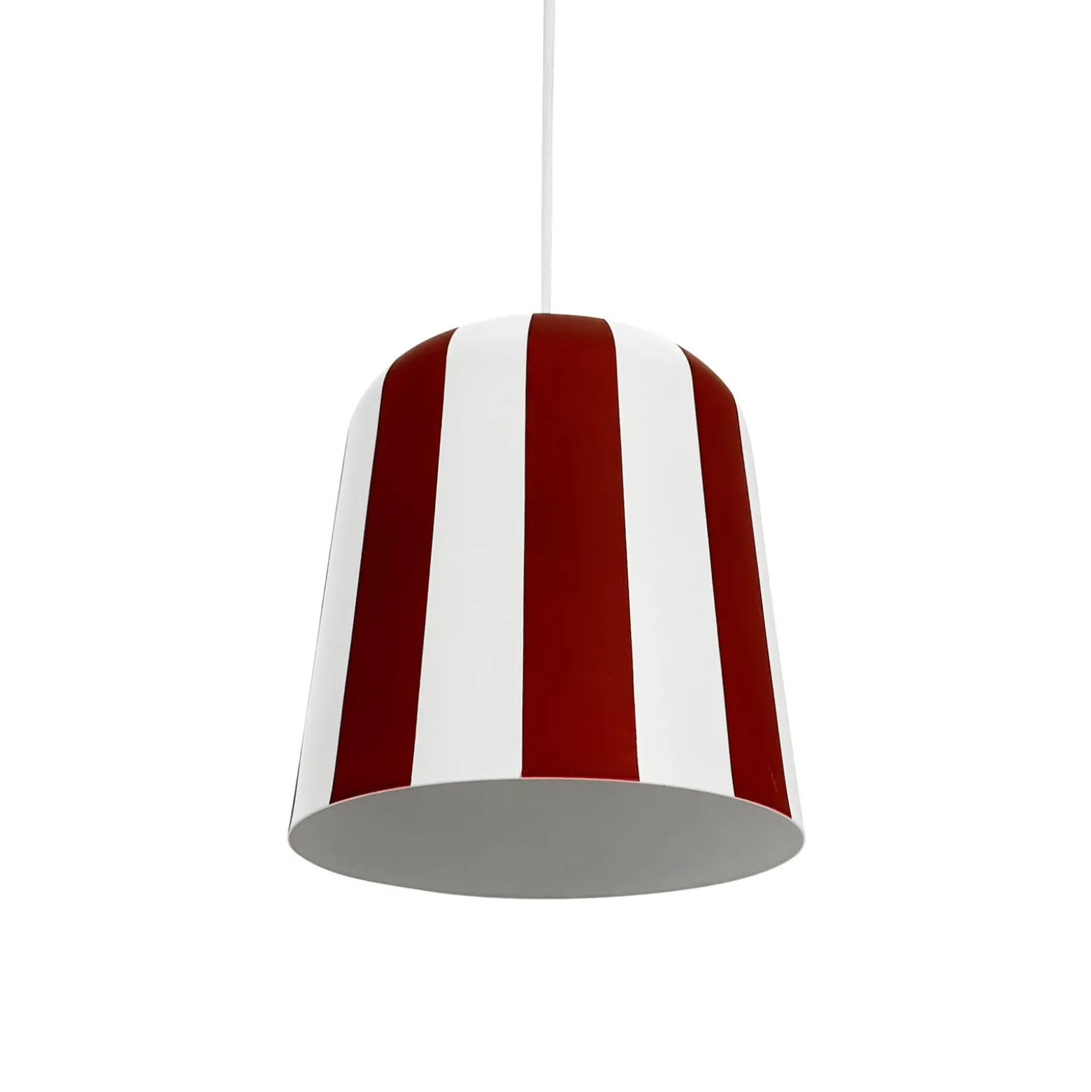 Dyberg Larsen Pendellampe Gry, dunkelrot/weiß, Ø 20 cm