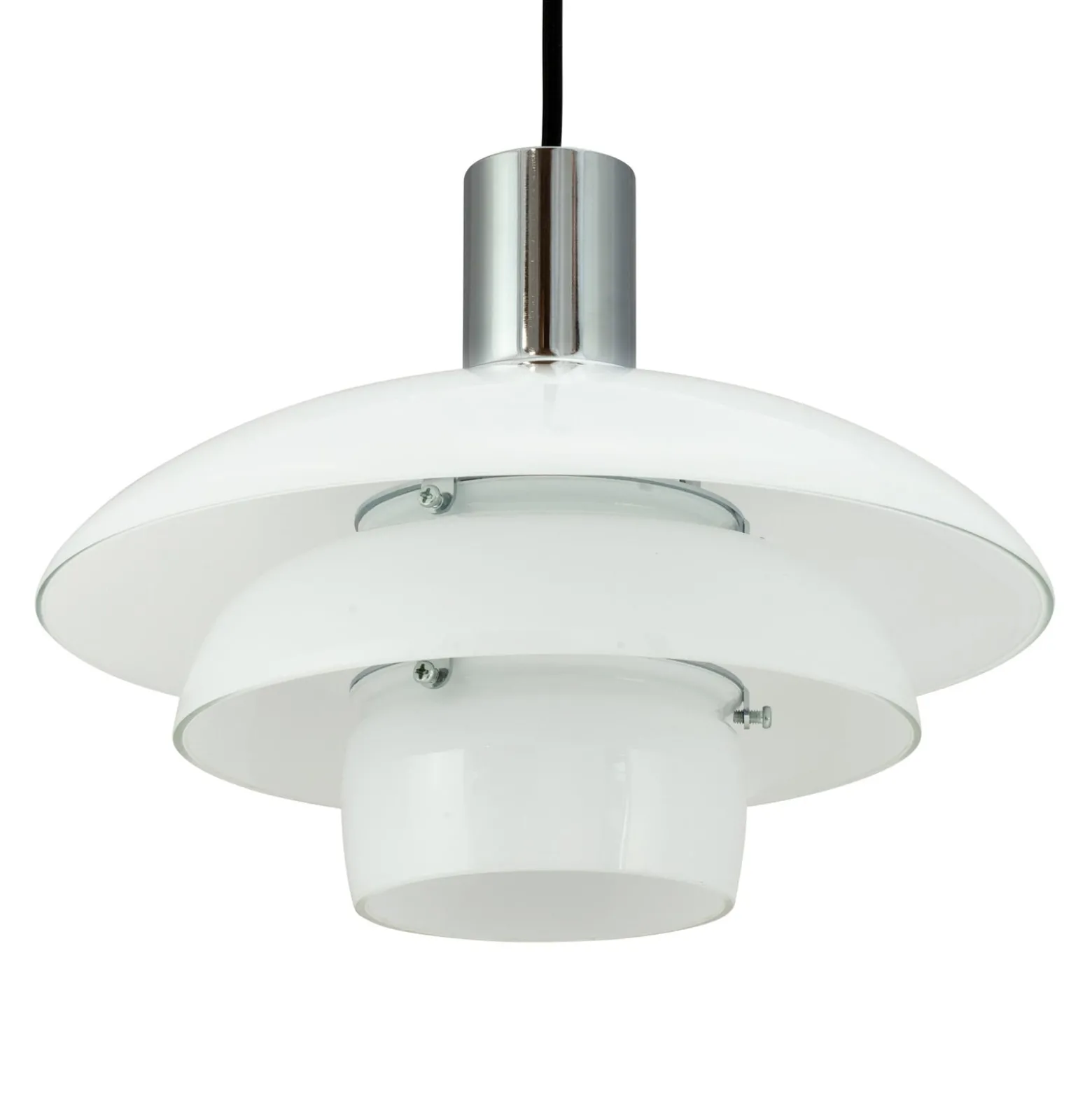 Dyberg Larsen Pendellampe Morph, opal, Ø 28 cm, Glas