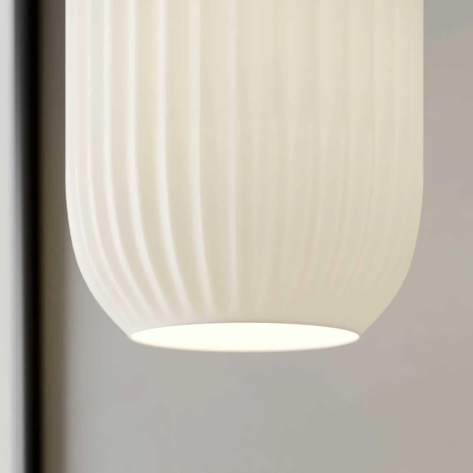 Dyberg Larsen Riflet Pendellampe aus Glas, Ø 14 cm