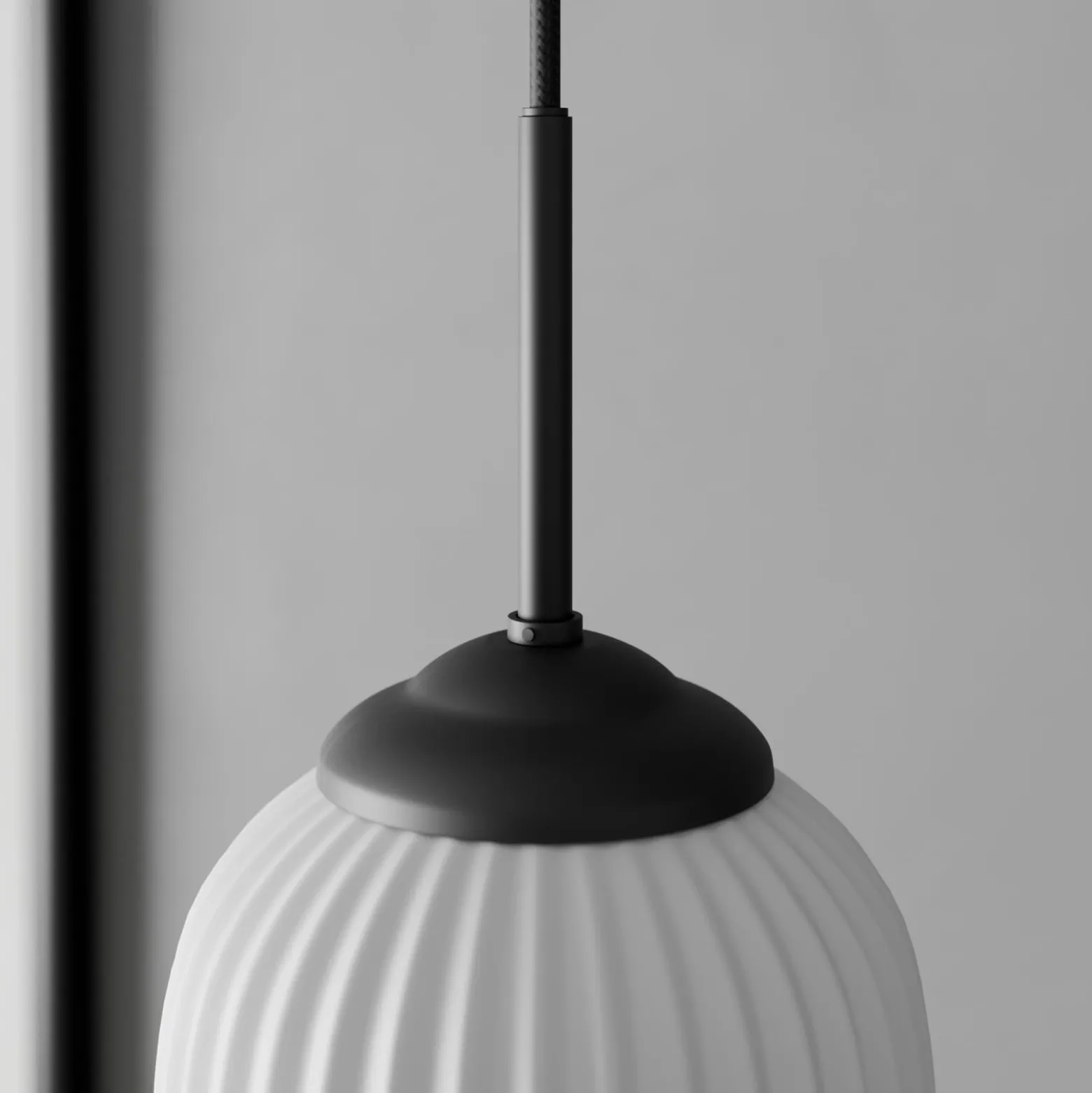Dyberg Larsen Riflet Pendellampe aus Glas, Ø 14 cm
