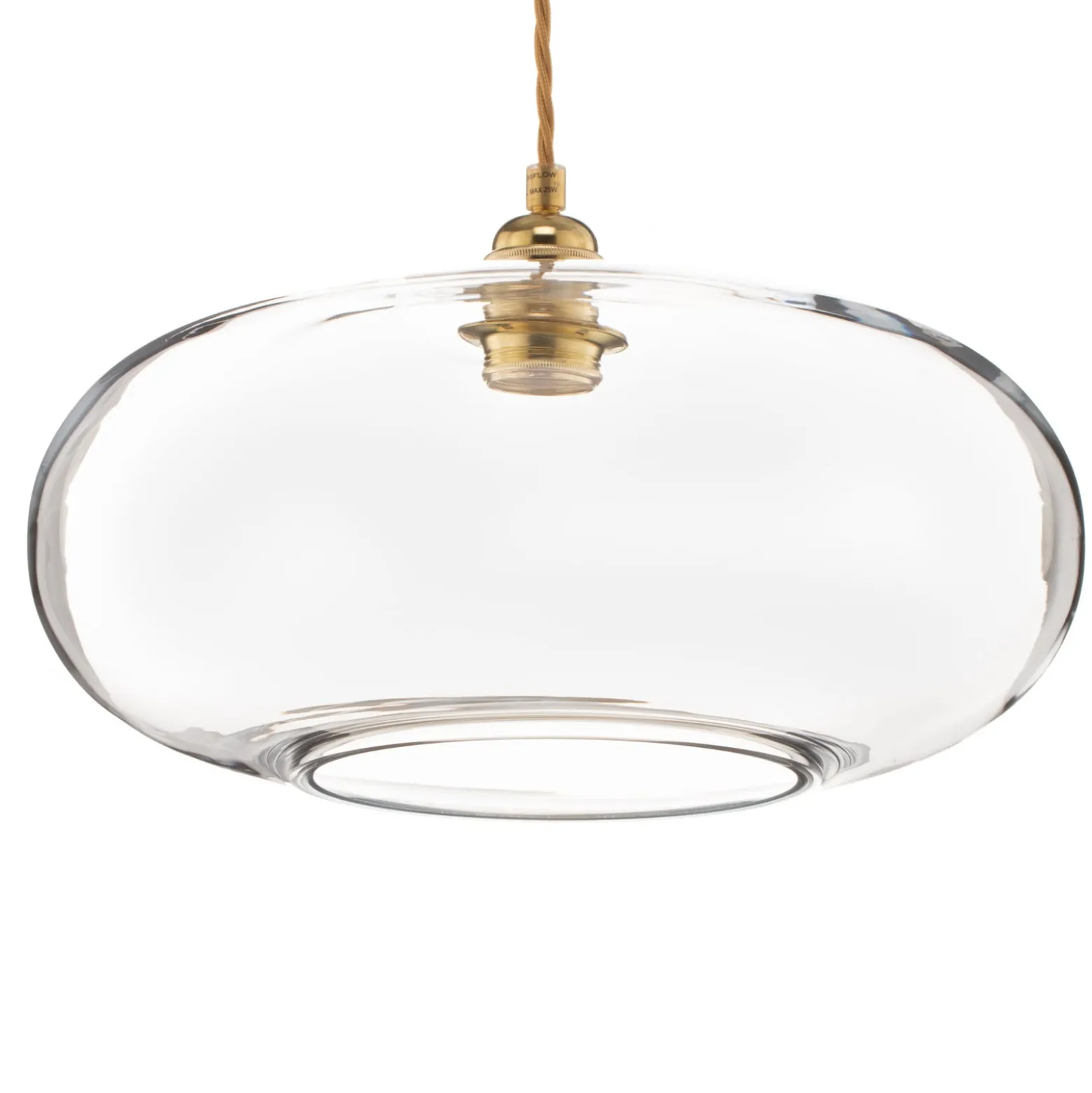 EBB & FLOW Horizon Glas-Pendelleuchte klar Ø 36 cm