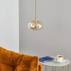 EBB & FLOW Horizon Hängelampe gold rauch Ø 21cm