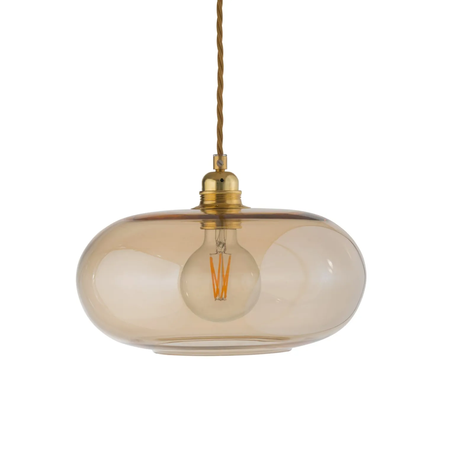EBB & FLOW Pendelleuchte HORIZON, beige, Glas, Ø 29 cm