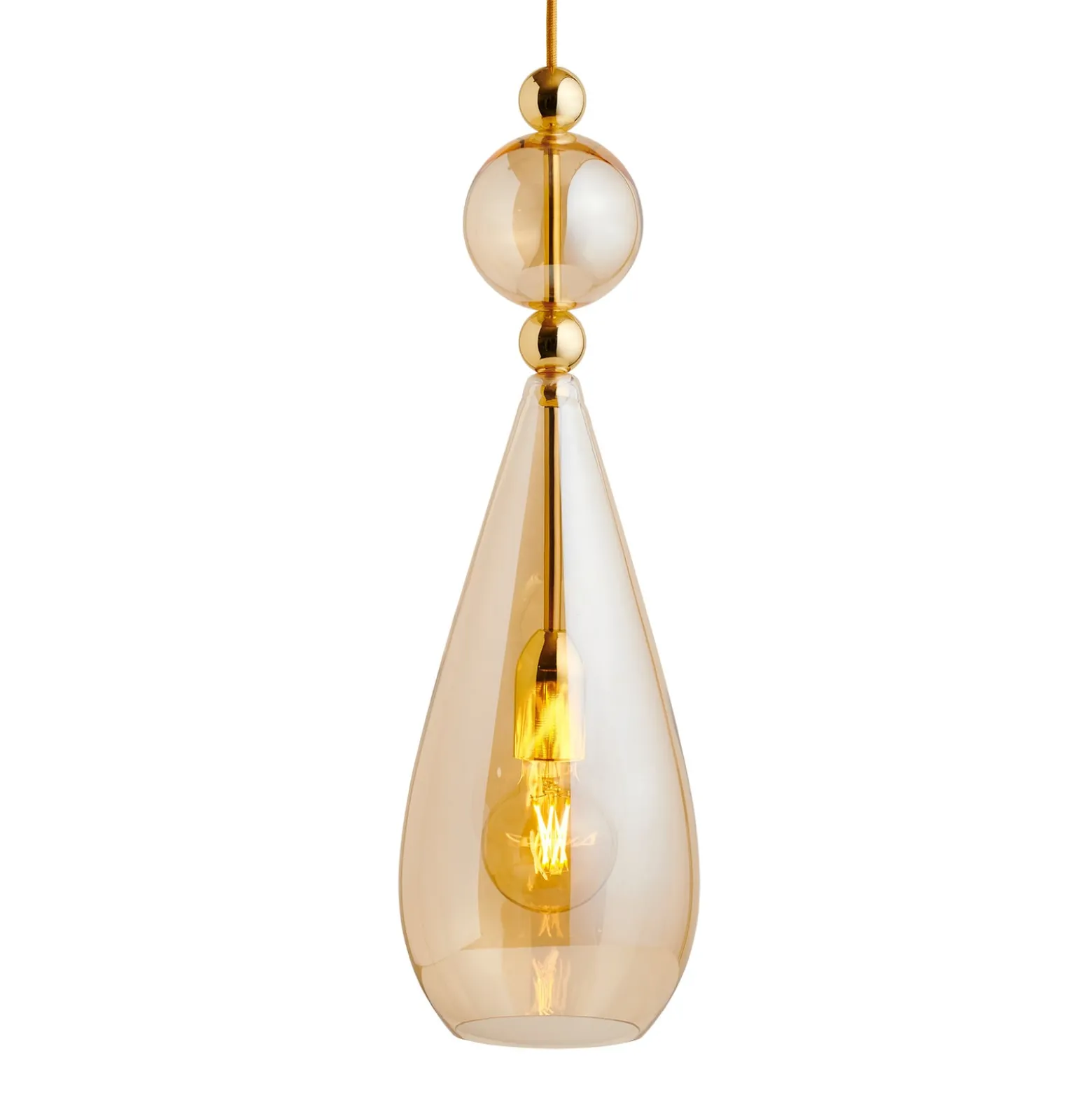 EBB & FLOW Smykke L Pendelleuchte gold gold-rauch