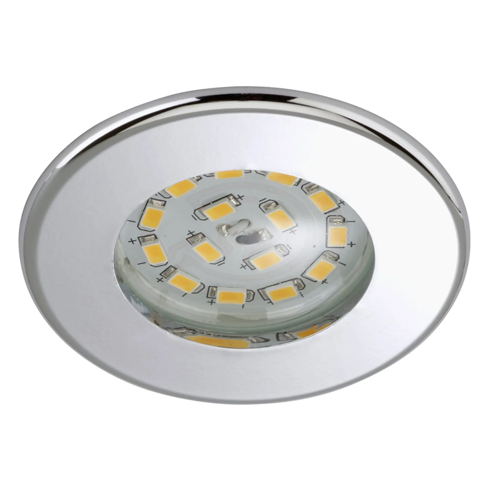 Effizienter LED-Einbaustrahler Nikas IP44 chrom