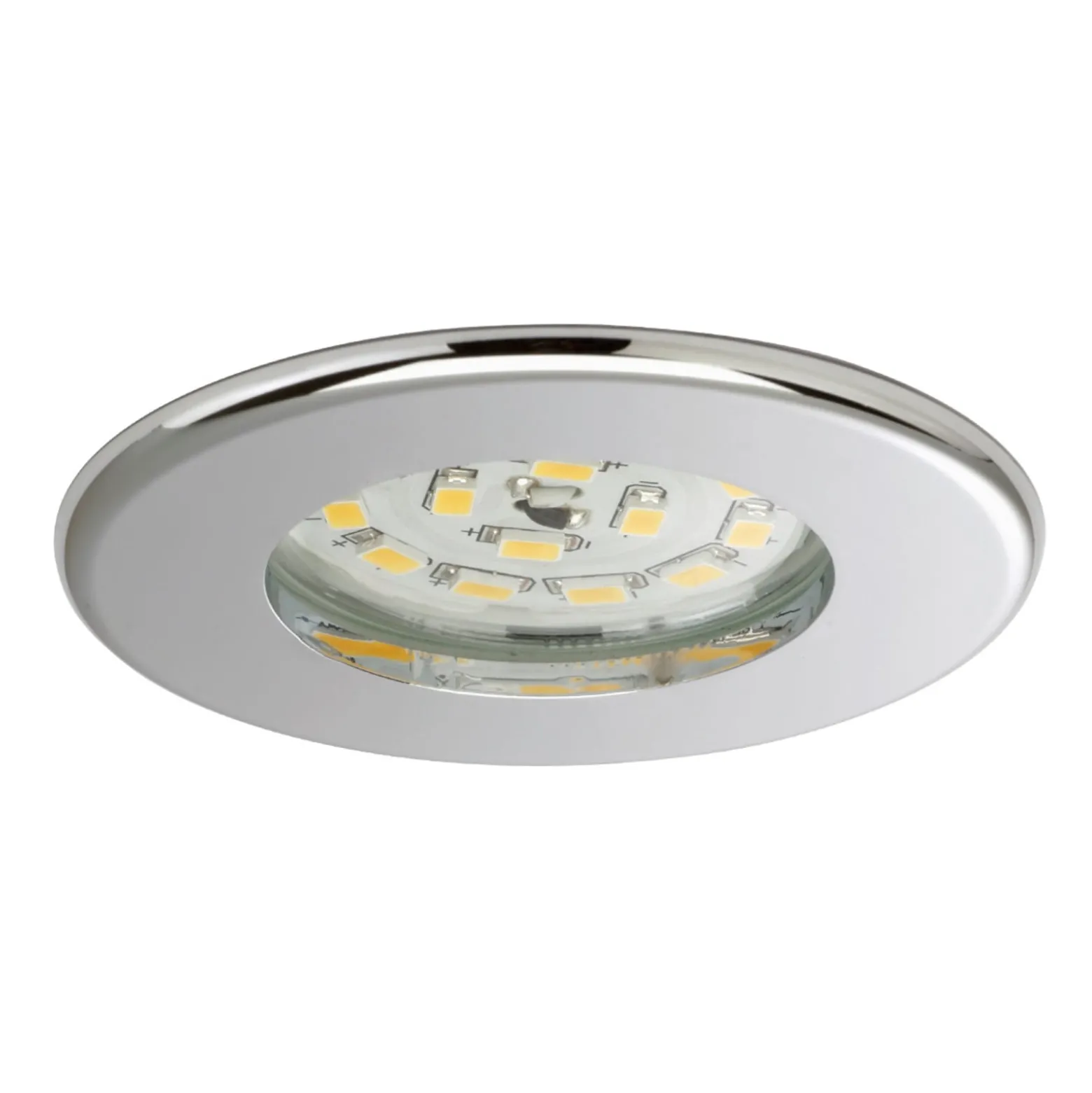 Effizienter LED-Einbaustrahler Nikas IP44 chrom