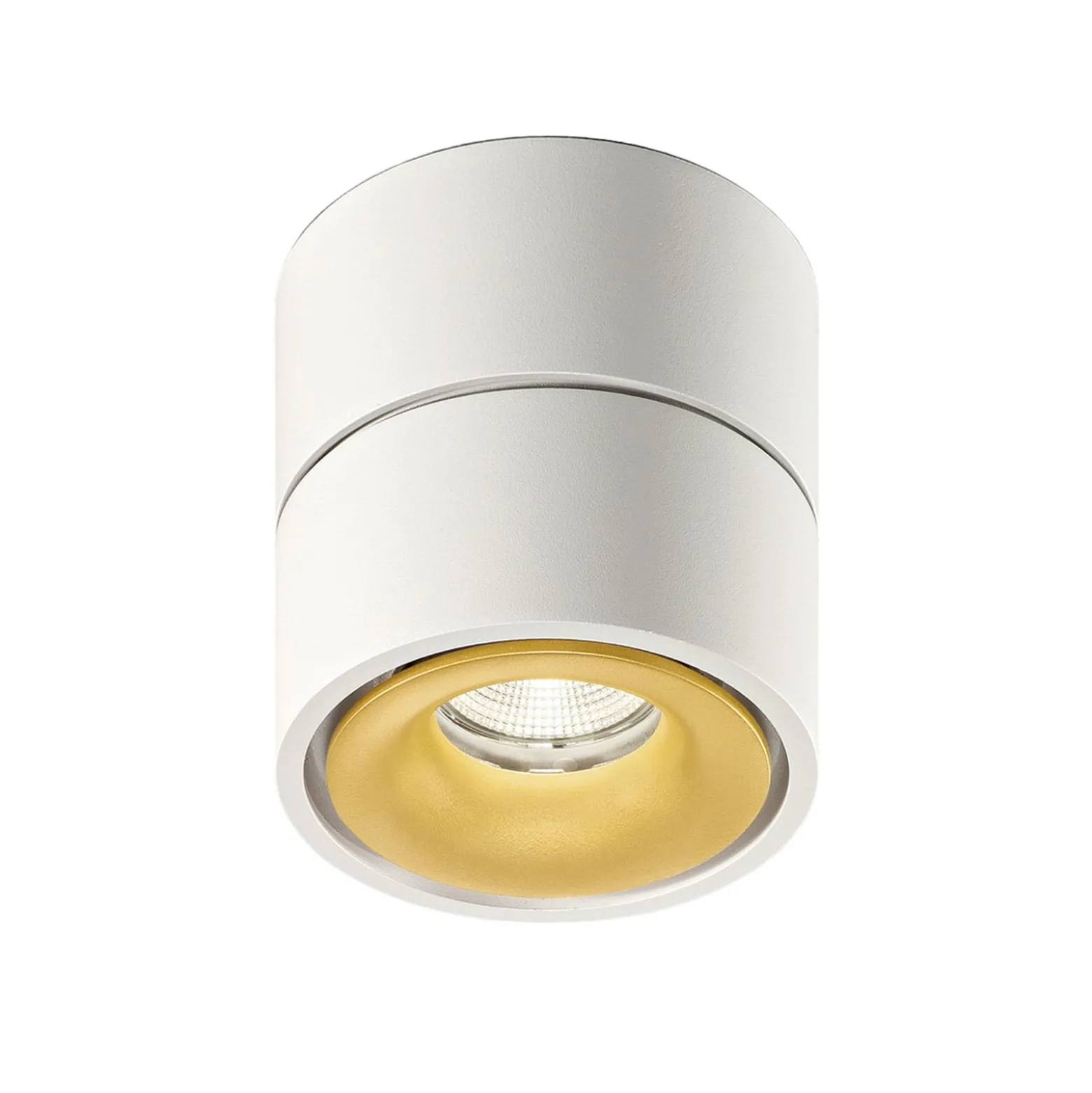 Egger DLS LED-Deckenspot Clippo, weiß-gold, 3.000K
