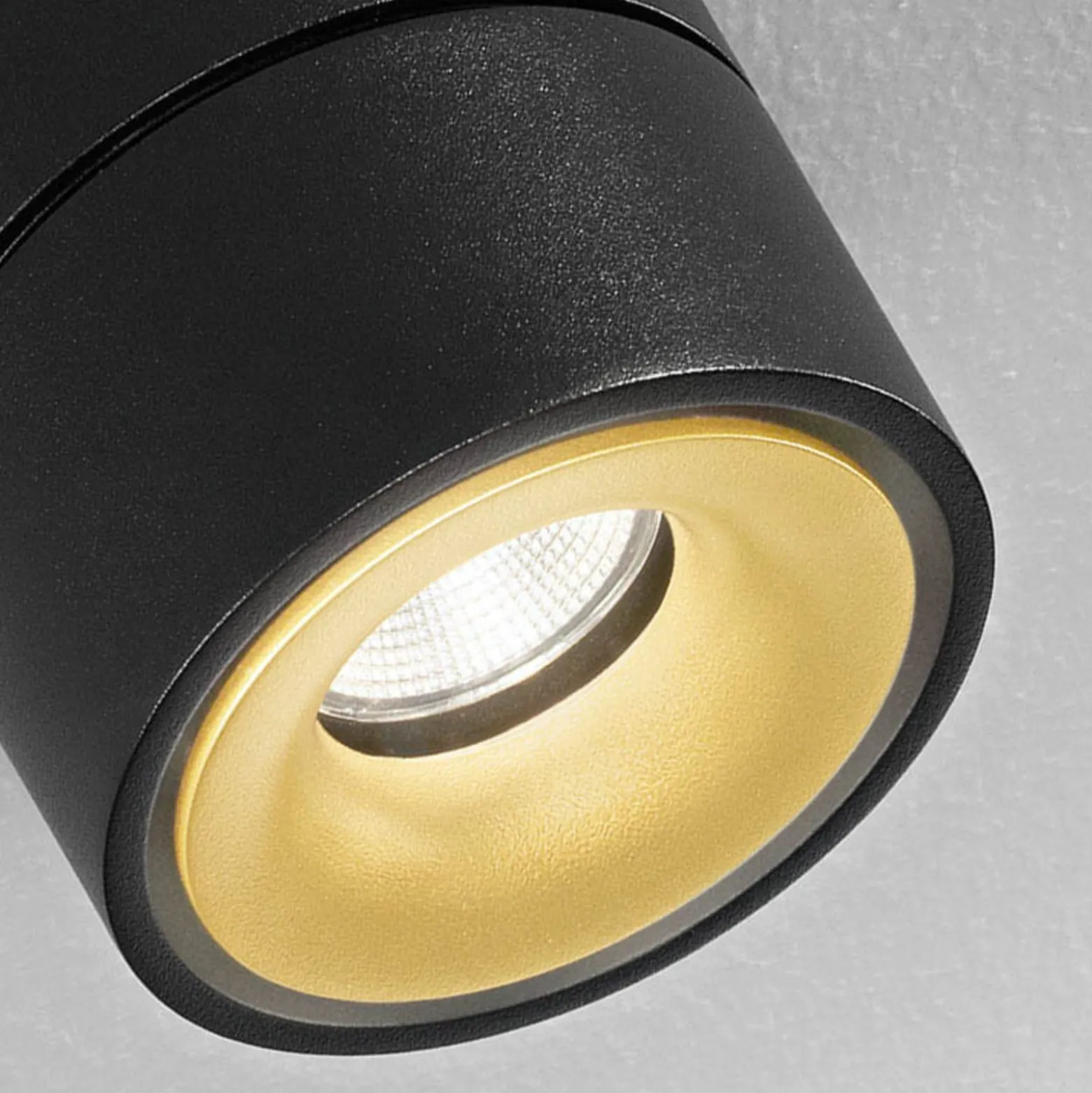 Egger DLS LED-Deckenspot Clippo S Duo, schwarz-gold