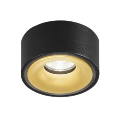 Egger DLS LED-Einbauspot Clippo EP, schwarz-gold 3.000K