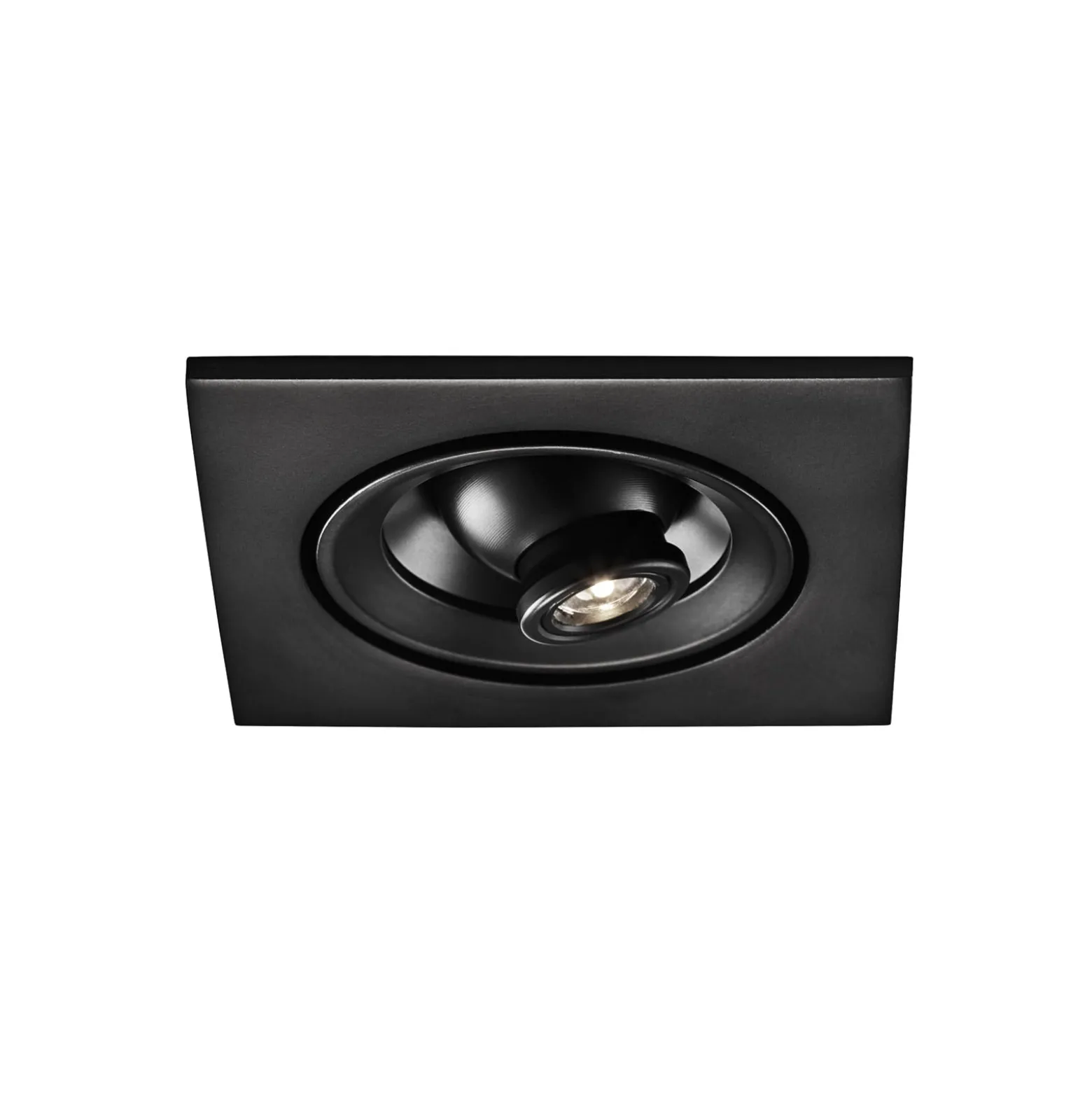 Egger DLS LED-Einbauspot Riga Zooom, eckig, schwarz, 3000K