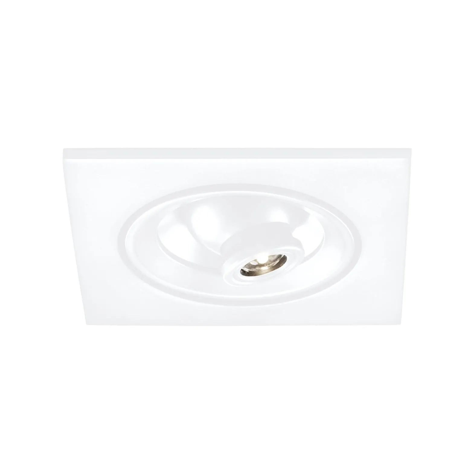 Egger DLS LED-Einbauspot Riga Zooom, eckig, weiß, 3000K