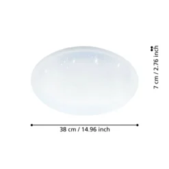 EGLO connect Deckenlampe Totari-Z, Ø38cm, 19W,Kristalleffekt