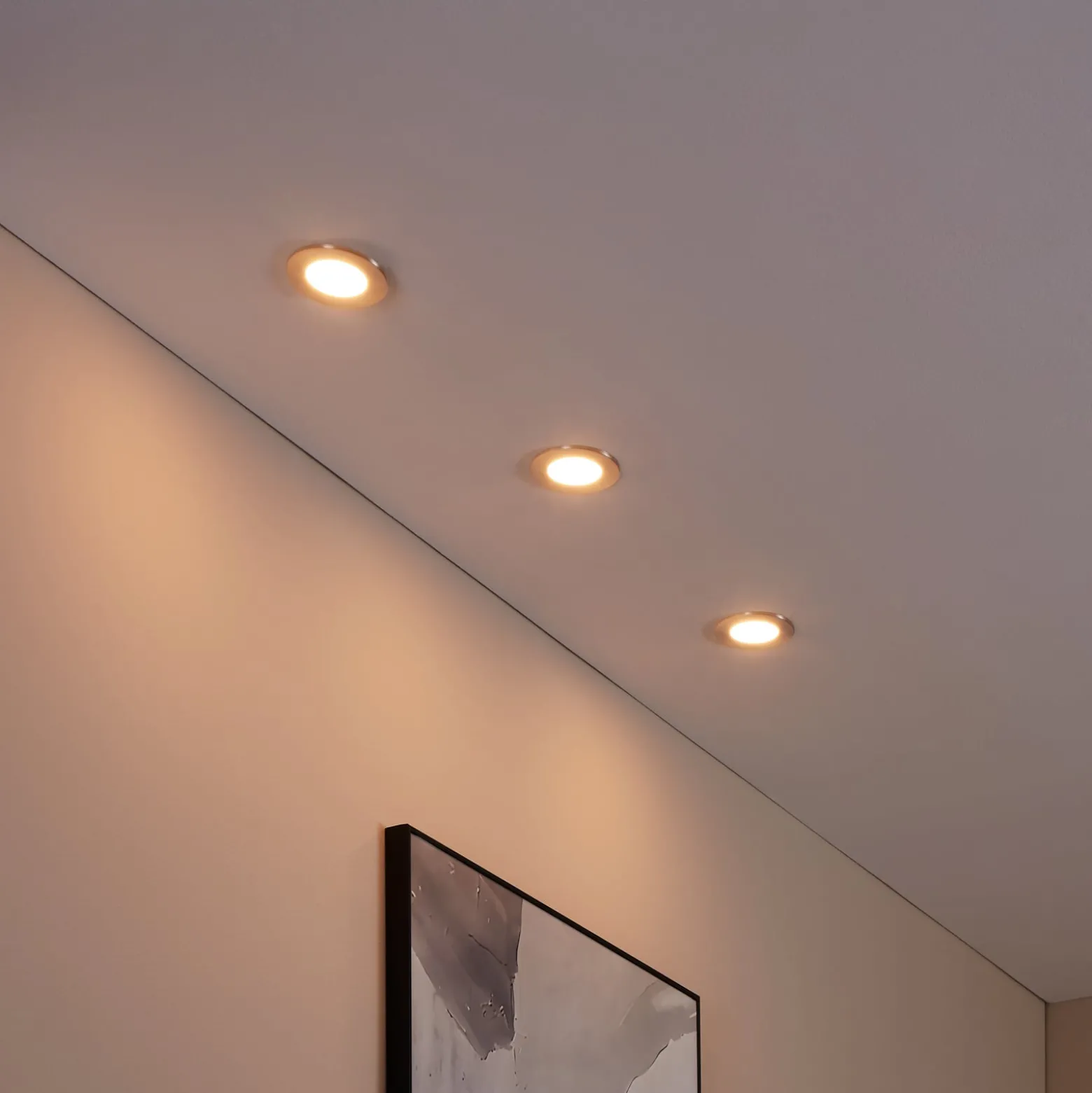 EGLO connect Fueva-C LED-Einbauspot 8,6cm, 3er Set