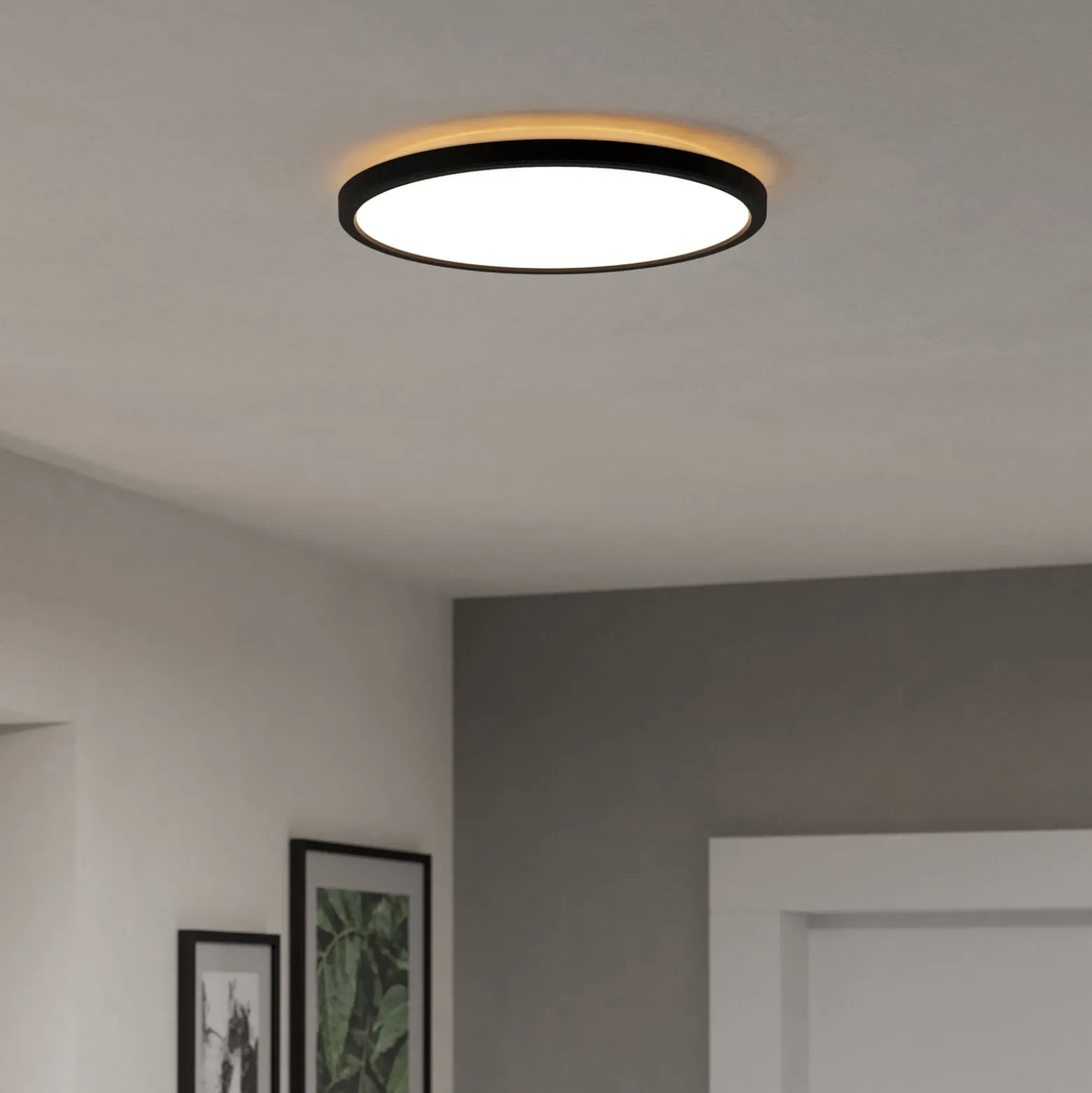 EGLO connect LED-Deckenlampe Rovito-Z, schwarz, Ø 30 cm