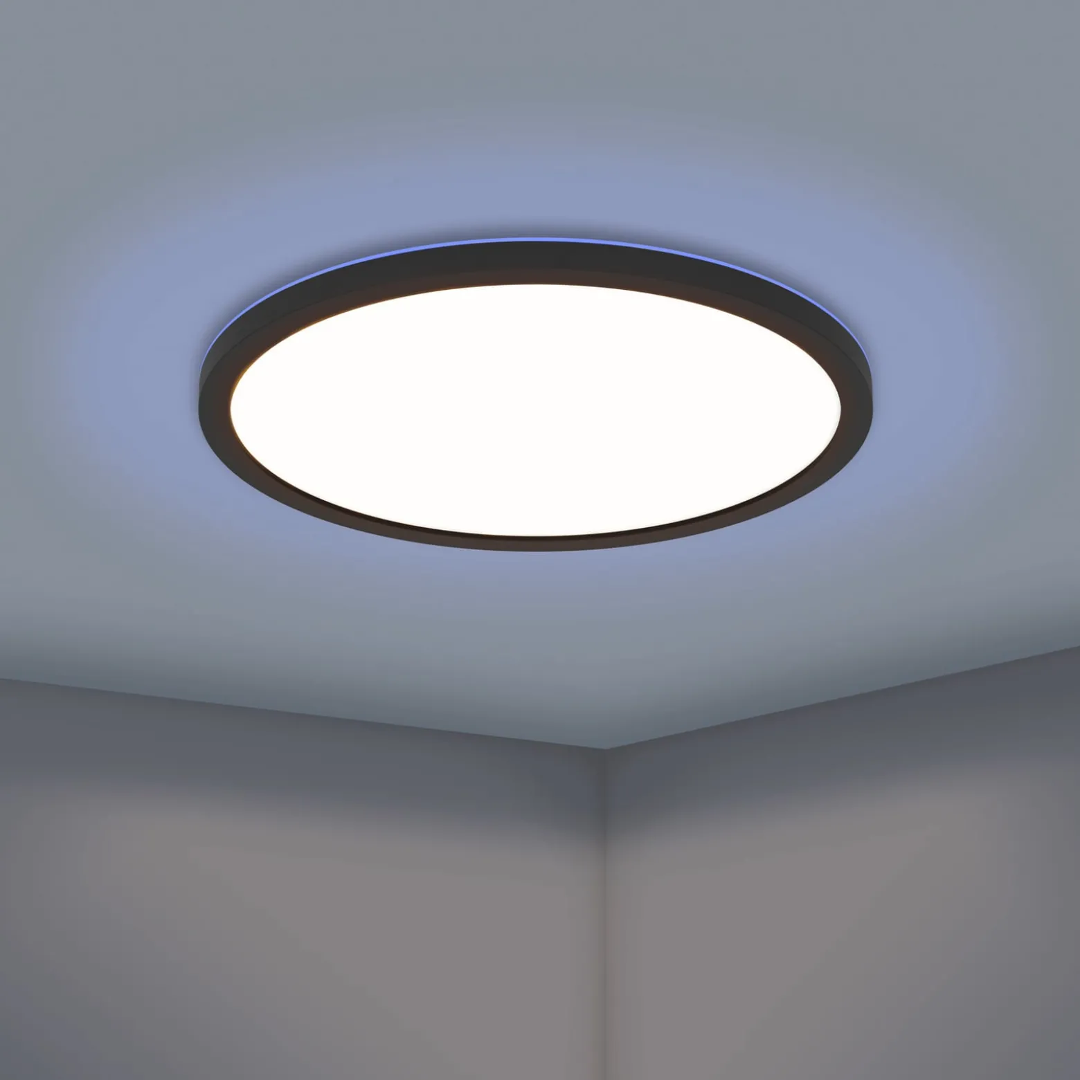 EGLO connect LED-Deckenlampe Rovito-Z, schwarz, Ø 30 cm