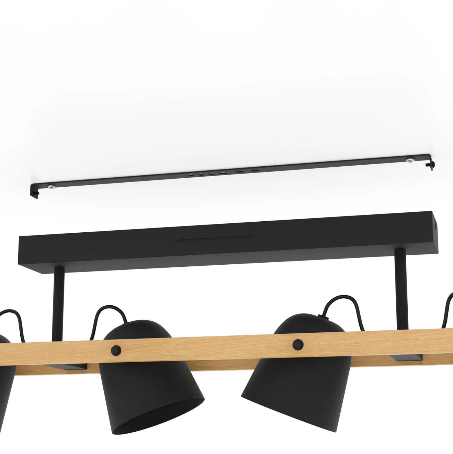 EGLO connect LED-Deckenleuchte Hornwood-Z, 4-fl., schwarz