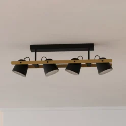 EGLO connect LED-Deckenleuchte Hornwood-Z, 4-fl., schwarz