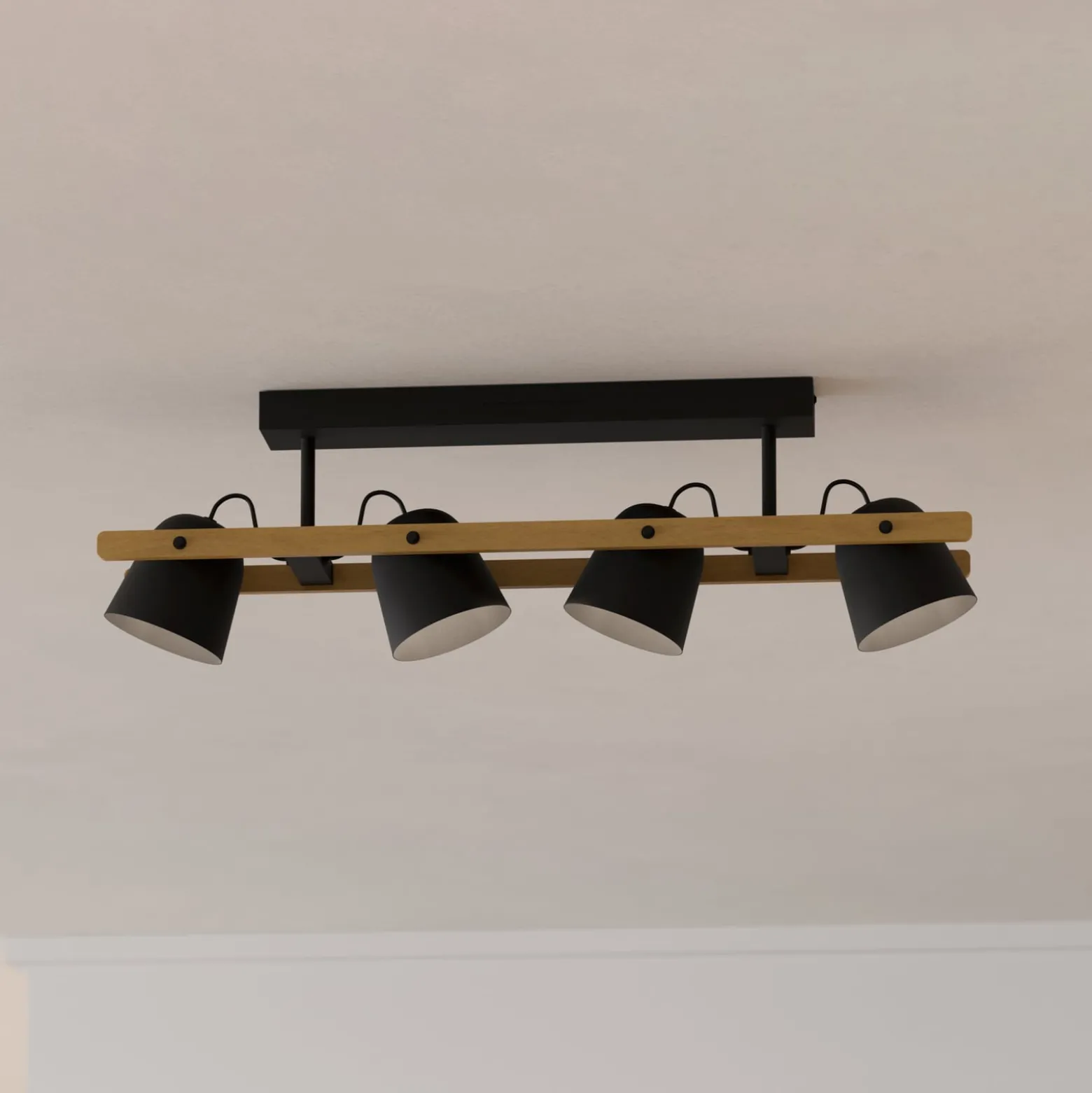 EGLO connect LED-Deckenleuchte Hornwood-Z, 4-fl., schwarz