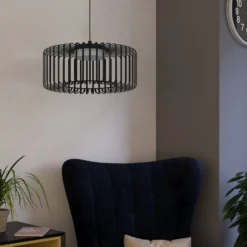EGLO connect LED-Hängeleuchte Ginestrone-Z, 1-fl., schwarz