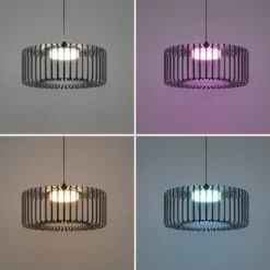 EGLO connect LED-Hängeleuchte Ginestrone-Z, 1-fl., schwarz
